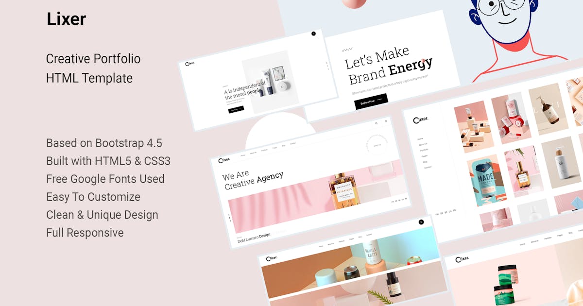 Lixer - Creative Portfolio HTML Template