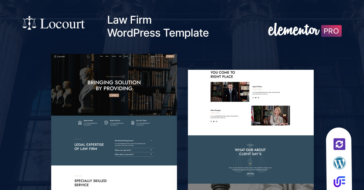 Locourt - Lawyer And Attorney WordPress Theme