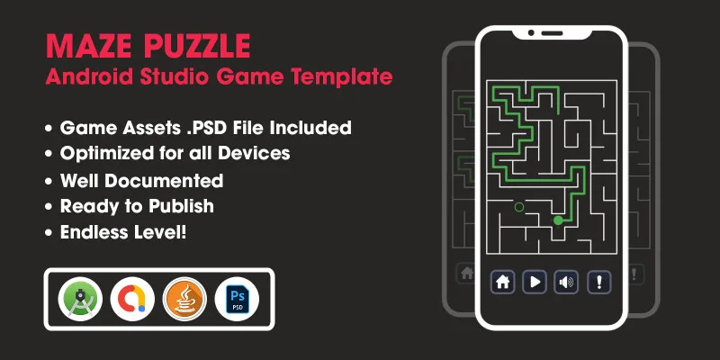 Maze Puzzle Game Template Android Studio by Prostudioinc