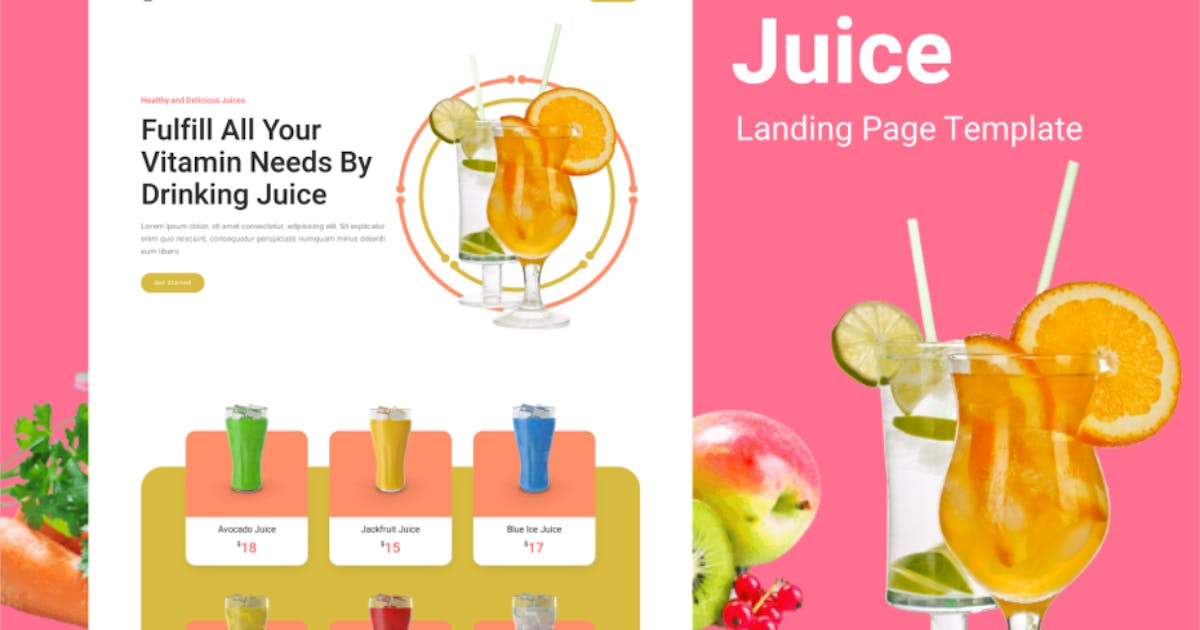 Mehu - Juice Landing Page Template