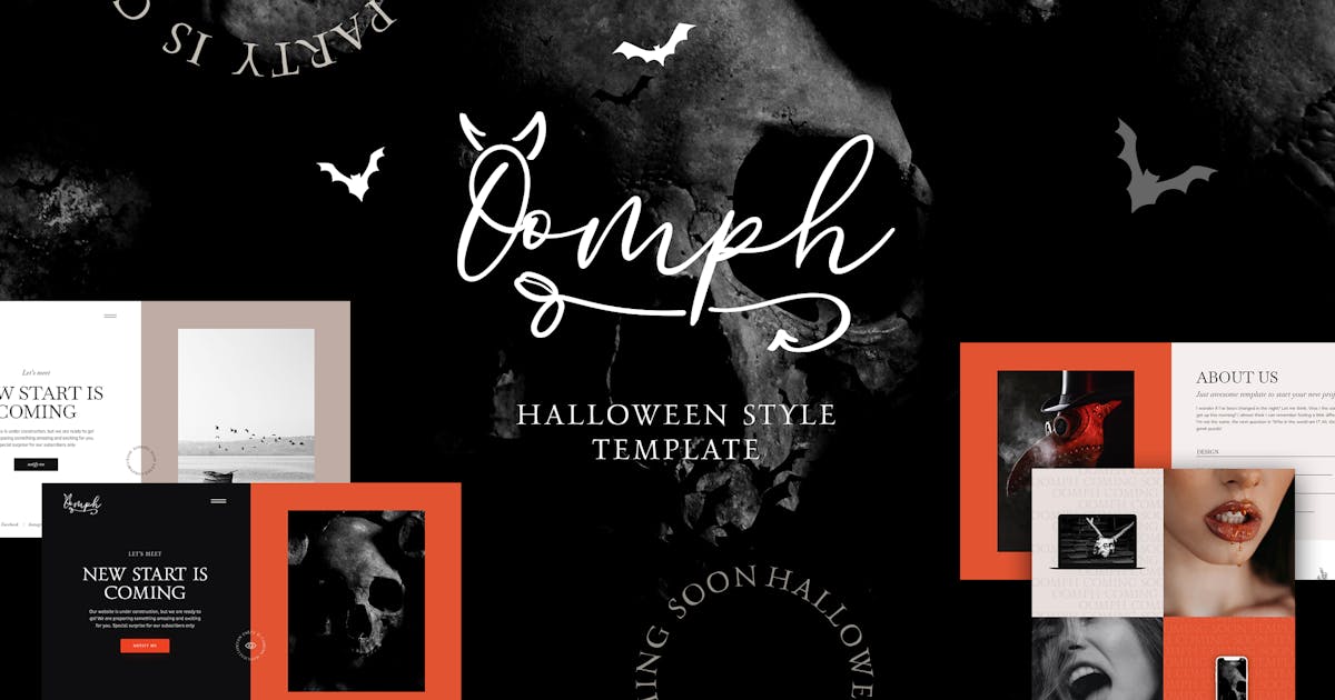 Oomph - Halloween Style One Page Template