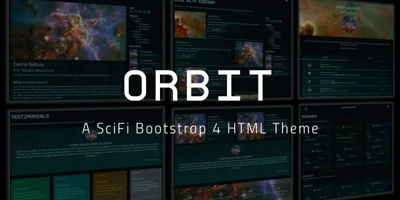 Orbit - Futuristic Scifi Bootstrap 4 HTML Theme by DieWebmacherin