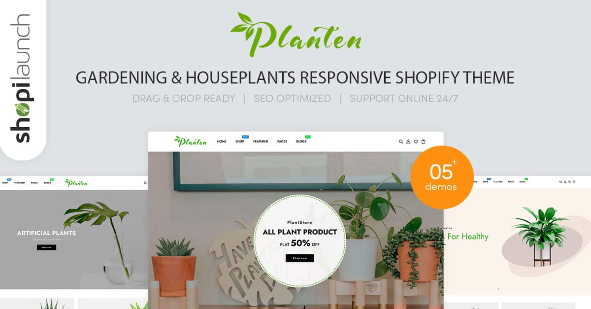 Planten - Gardening & Houseplants Responsive Shopify