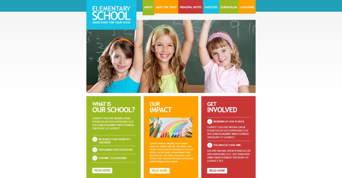Primary School Responsive Website Template - TemplateMonster