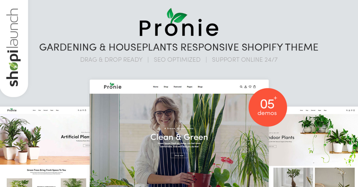 Pronie - Gardening & Houseplants Responsive Shopify Theme