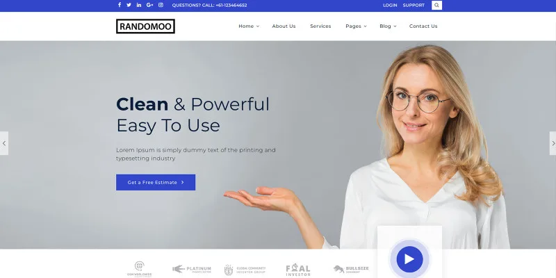 Randomoo Multipurpose Modern HTML5 Template by Templatebae