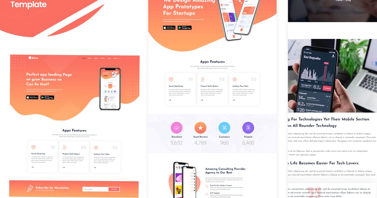 Rdsto - App Landing HTML Template