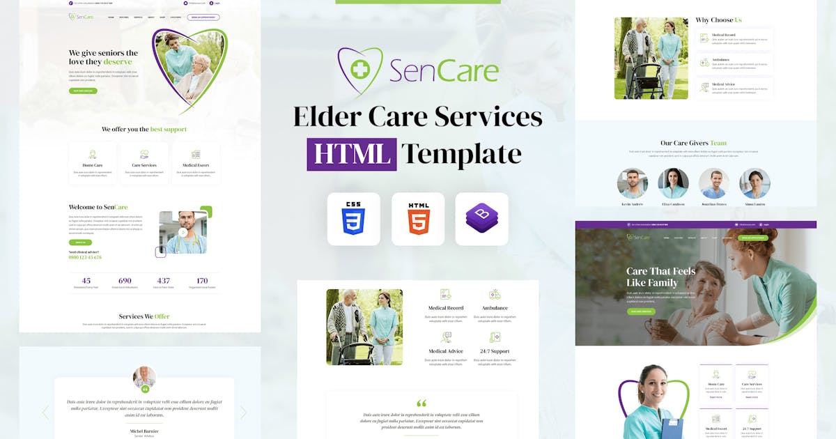 SenCare | Elderly Home & Senior Care HTML Template