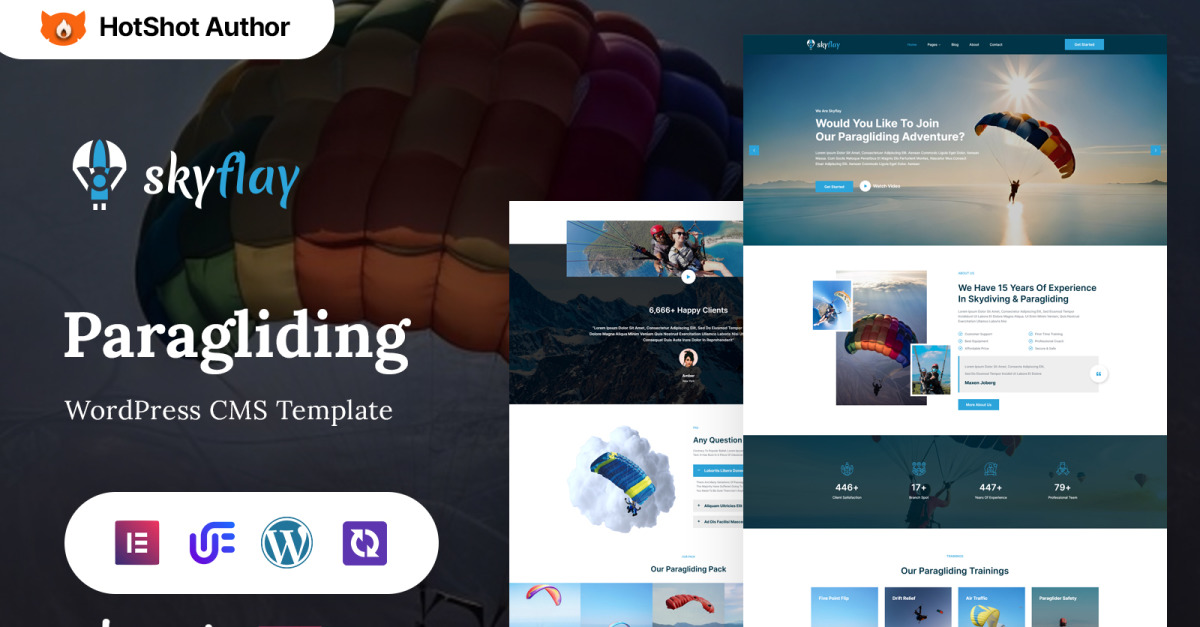 Skyflay - Paragliding, Skydiving And Adventure WordPress Theme