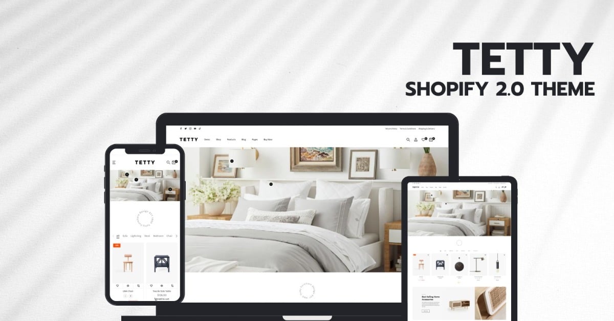 Tetty - Premium Furniture Shopify 2.0 Theme - TemplateMonster