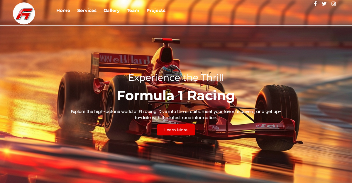TishF1HTML - F1 HTML Template #410875 - TemplateMonster