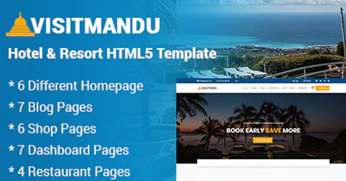 Visitmandu - Hotel & Resort HTML5 Template