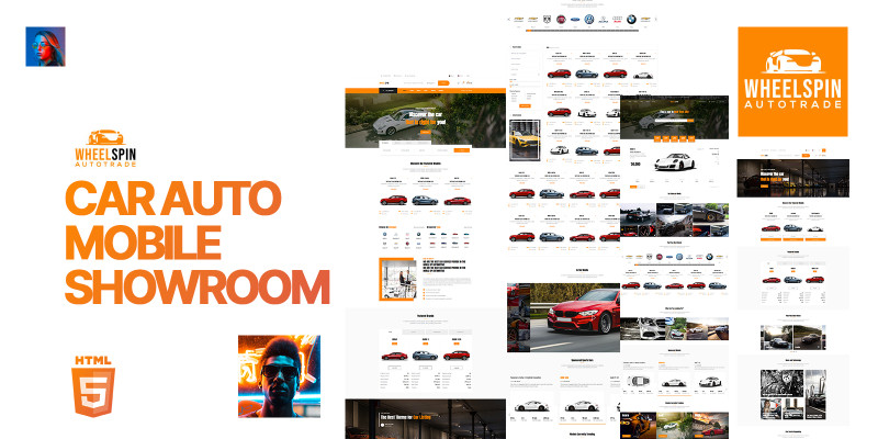 Wheelspin Car Automobile Showroom HTML5 Template by Templatebae