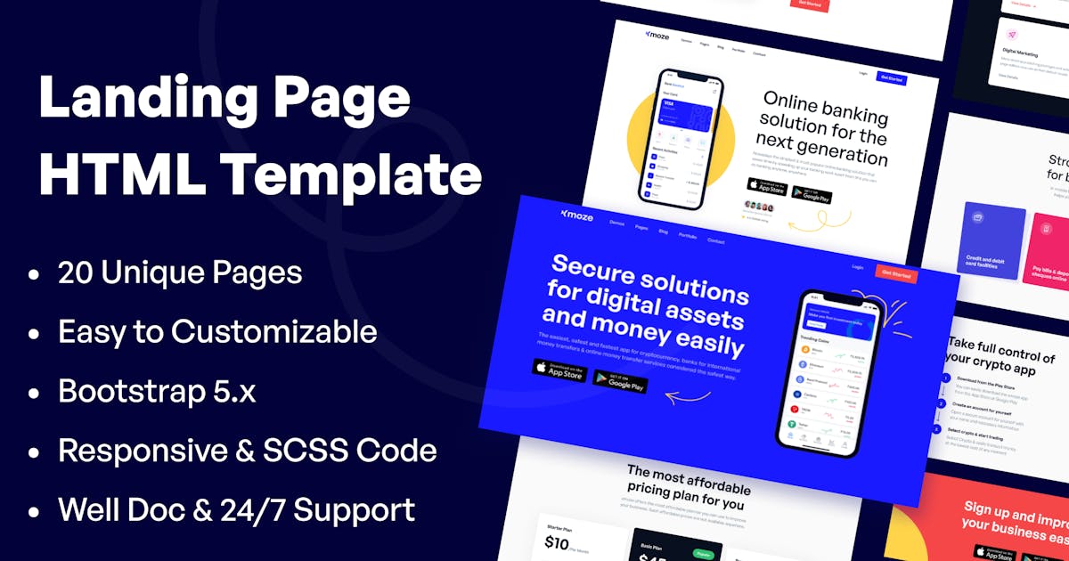 Xmoze - HTML Landing Page Template