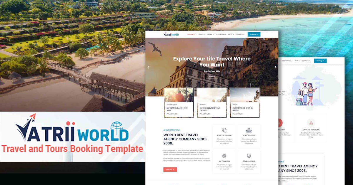 Yatriiworld - Travel and Tours Booking Template