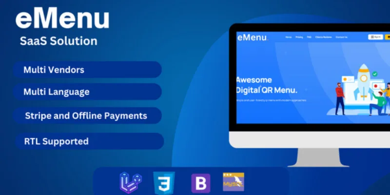 eMenu - Ultimate Multi Vendor QR Menu Generator by Scriptboss
