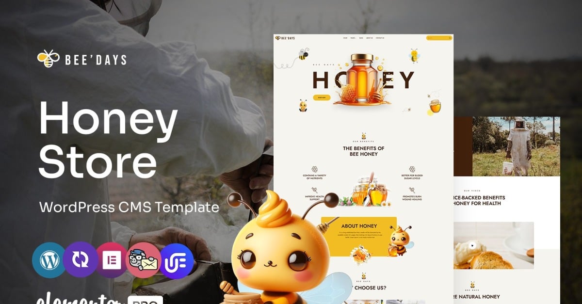 Beedays - Honey Farm And Shop Multipurpose WordPress Elementor Theme