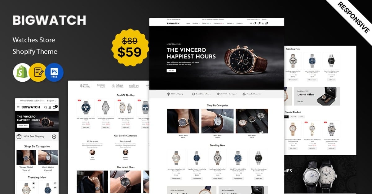 BigWatch - Watch and Jewelry and Fashion Shopify Theme