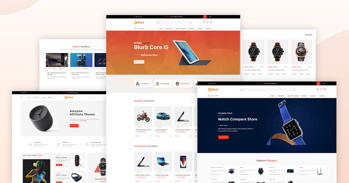 Blurb - Affiliate Comparison Coupon HTML Template