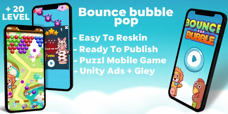 Bounce Bubble Pop - Unity App Source Code. by Inassdream13