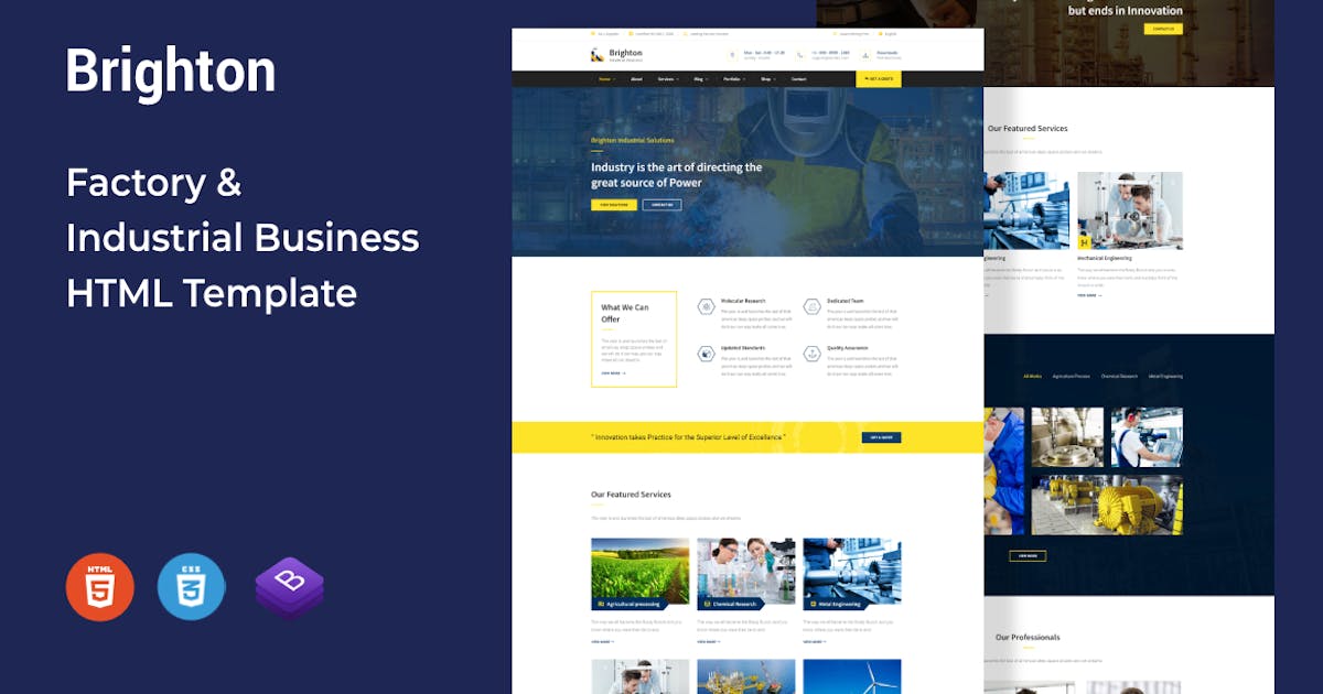 Brighton - Factory & Industrial Business Template