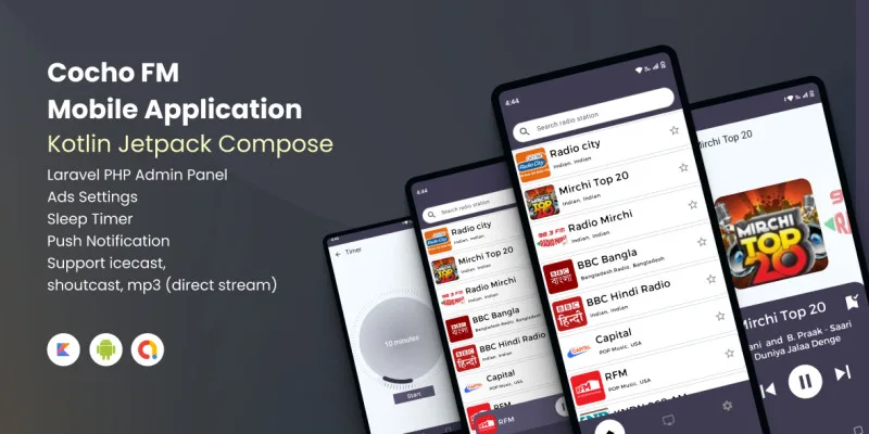 Cocho FM - Online Live Radio Android by Rf9Soft