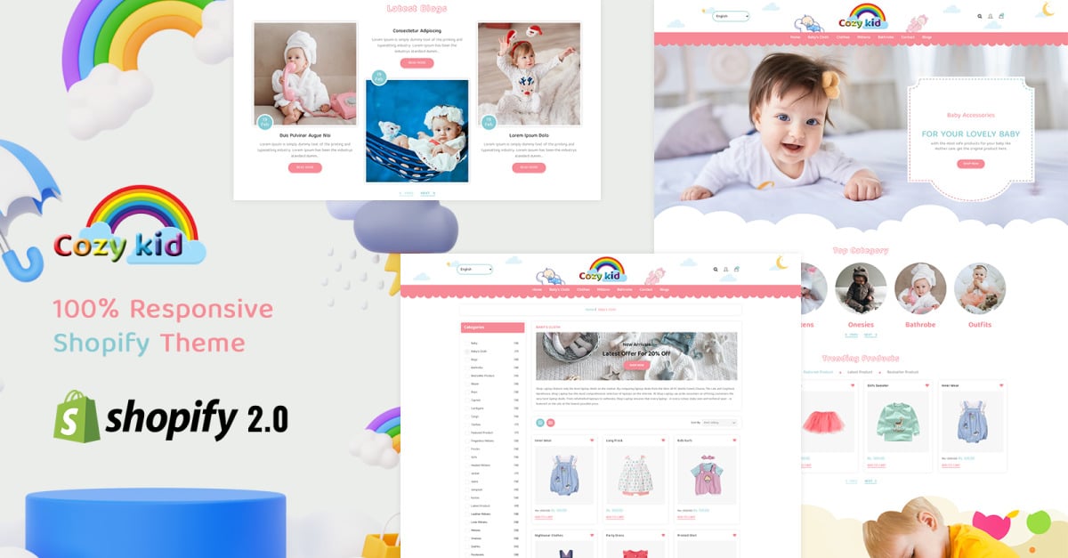 Cozykid - Responsive Shopify Theme #420805 - TemplateMonster
