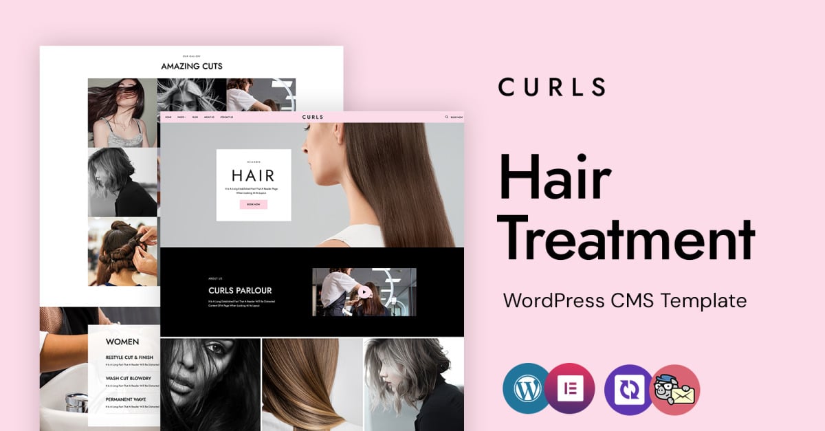 Curls - The Ultimate Hair Care and Treatment WordPress Elementor Theme