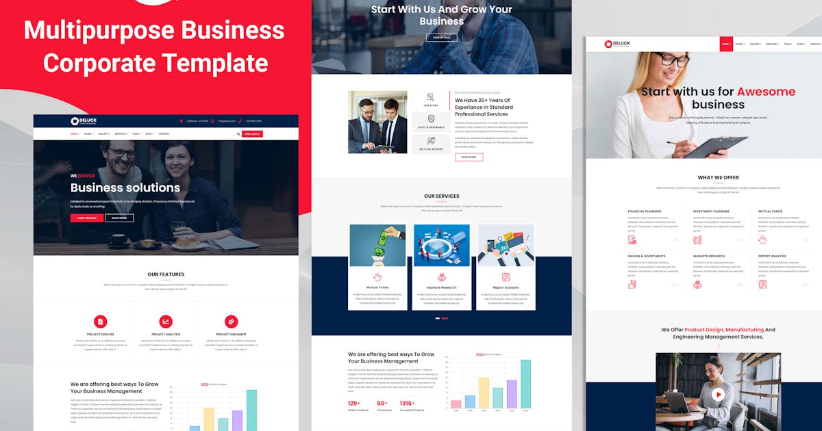 Deluck - Multipurpose Business Corporate Template