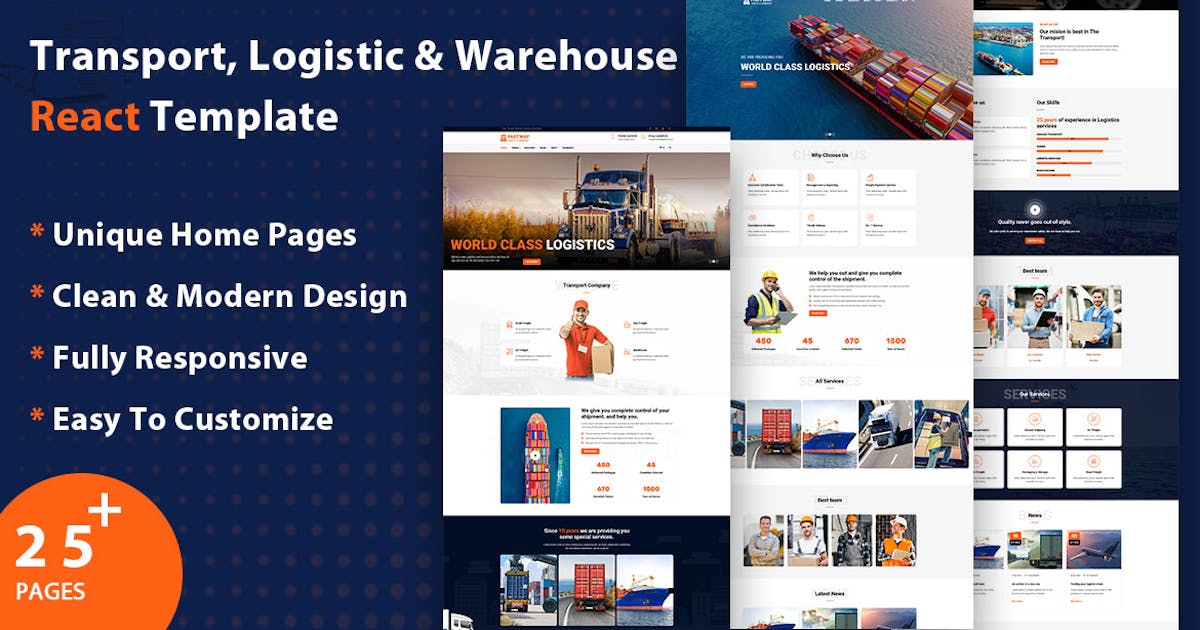Fastway - Logistic & Transport React Template