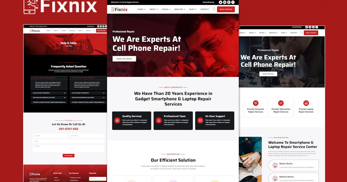 Fixnix - Electronics Repair HTML5 Template