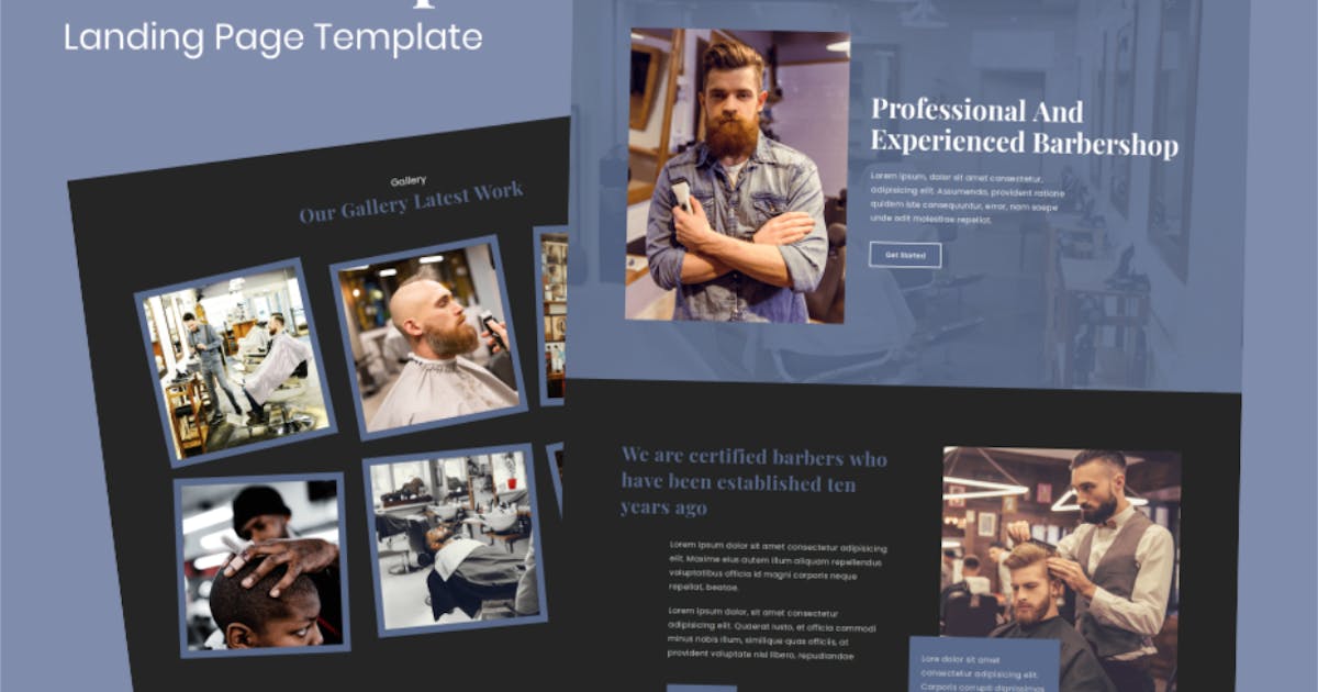 Frizerie - Barbershop Landing Page Template