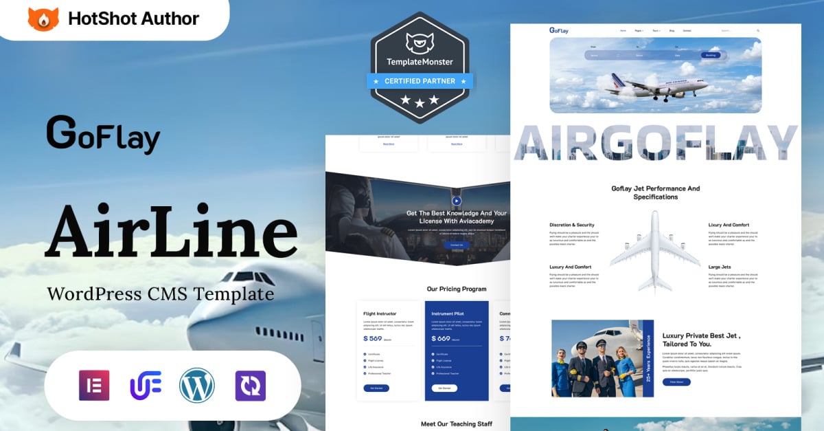 Goflay - Airline Tickets Multipurpose WordPress Elementor Theme