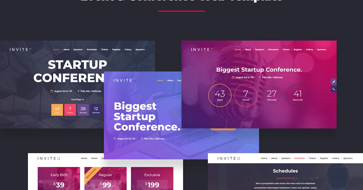 Invitex - Onepage Event, Conference, and Meetup