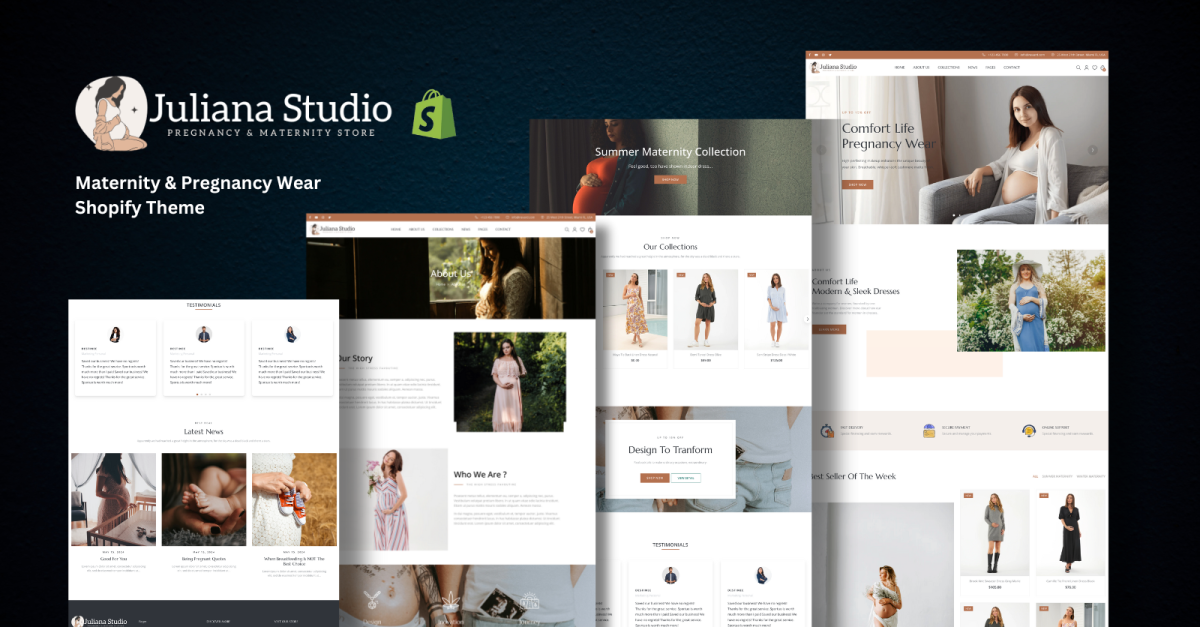 Juliana Studio - Pregnancy & Maternity Wear Shopify Theme