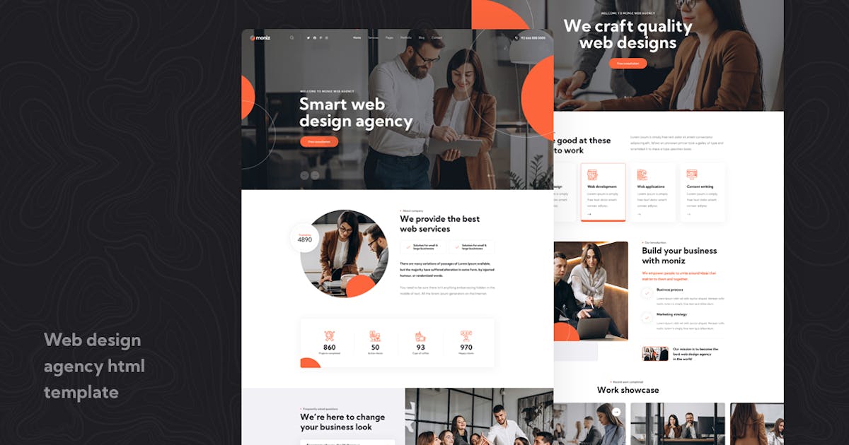 Moniz - Web Design Agency HTML Template