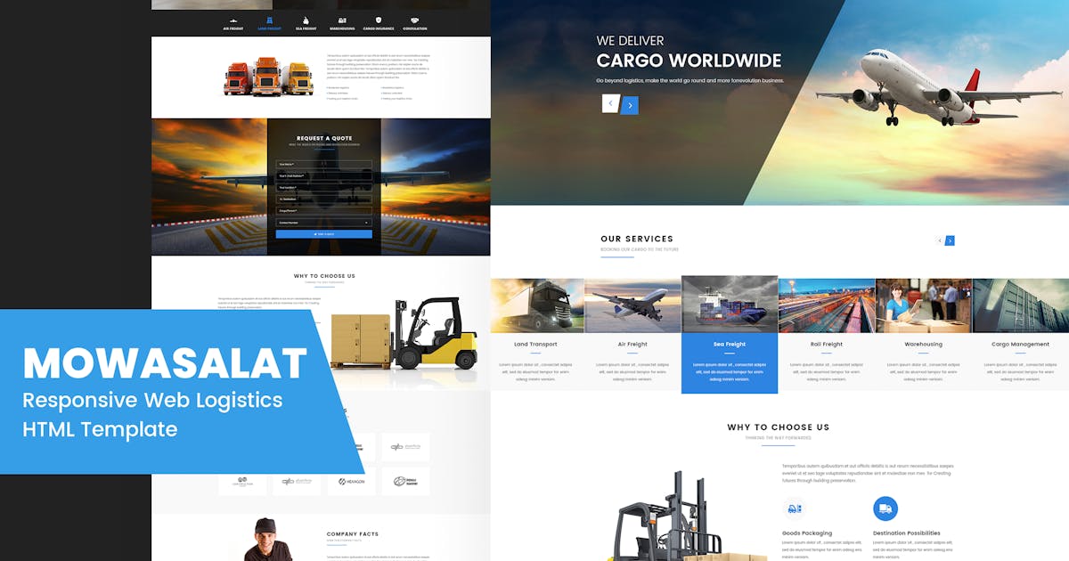Mowasalat - Responsive Logistics HTML Template