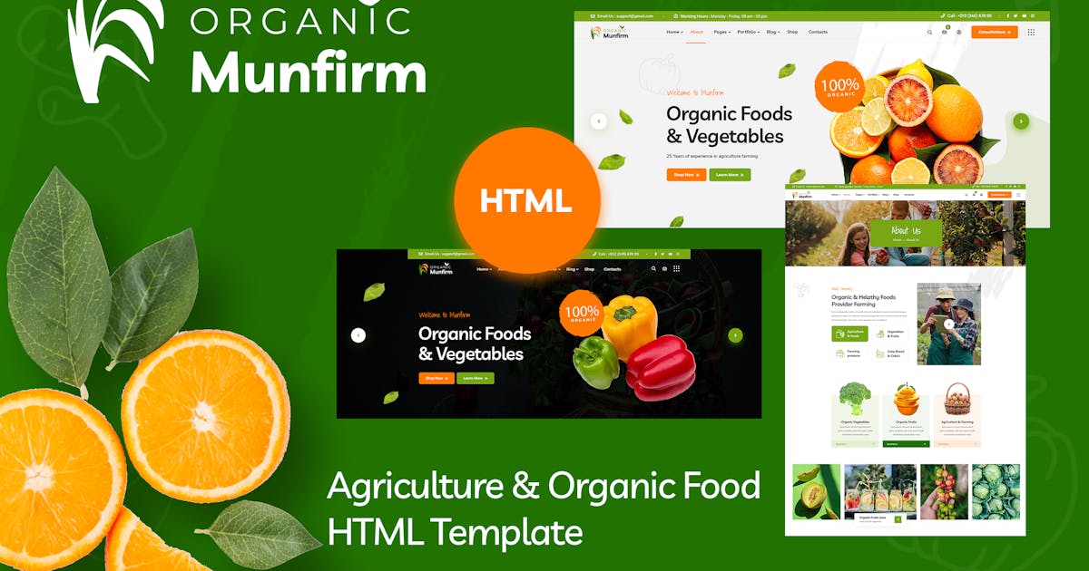 Munfirm - Organic Food Store HTML Template
