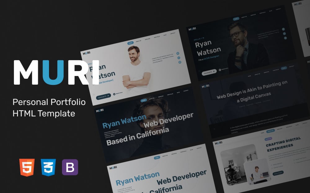 Muri - Personal Portfolio HTML Template - TemplateMonster