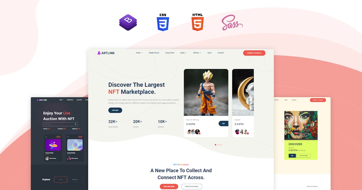 NFT Marketplace Template - Artlink
