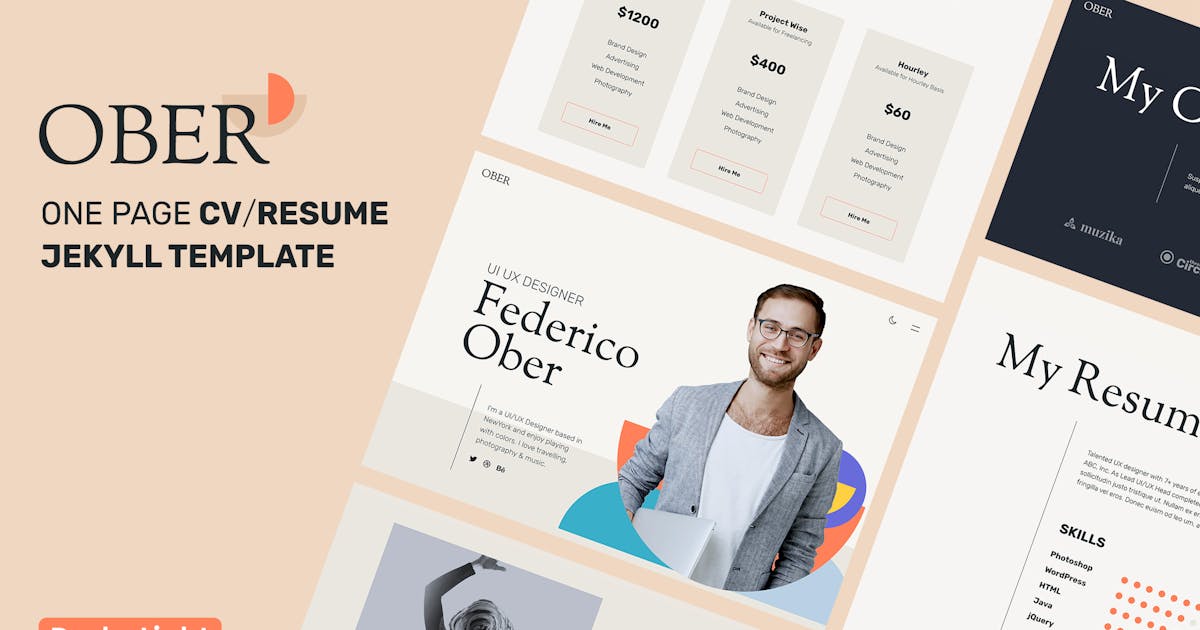 OBER - CV Resume Personal Portfolio Jekyll Theme