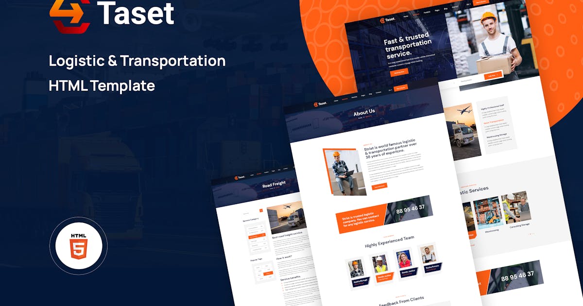Taset - Logistic & Transportation HTML Template