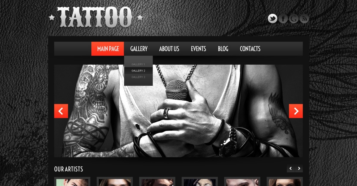 Tattoo Salon WordPress Theme