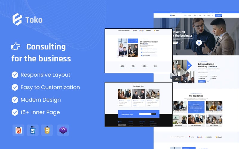 Toko - Consulting Agency HTML Template - TemplateMonster