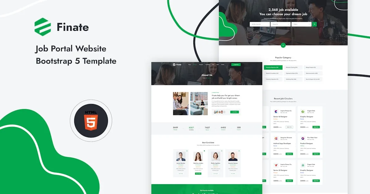 Finate - Job Portal Website Template