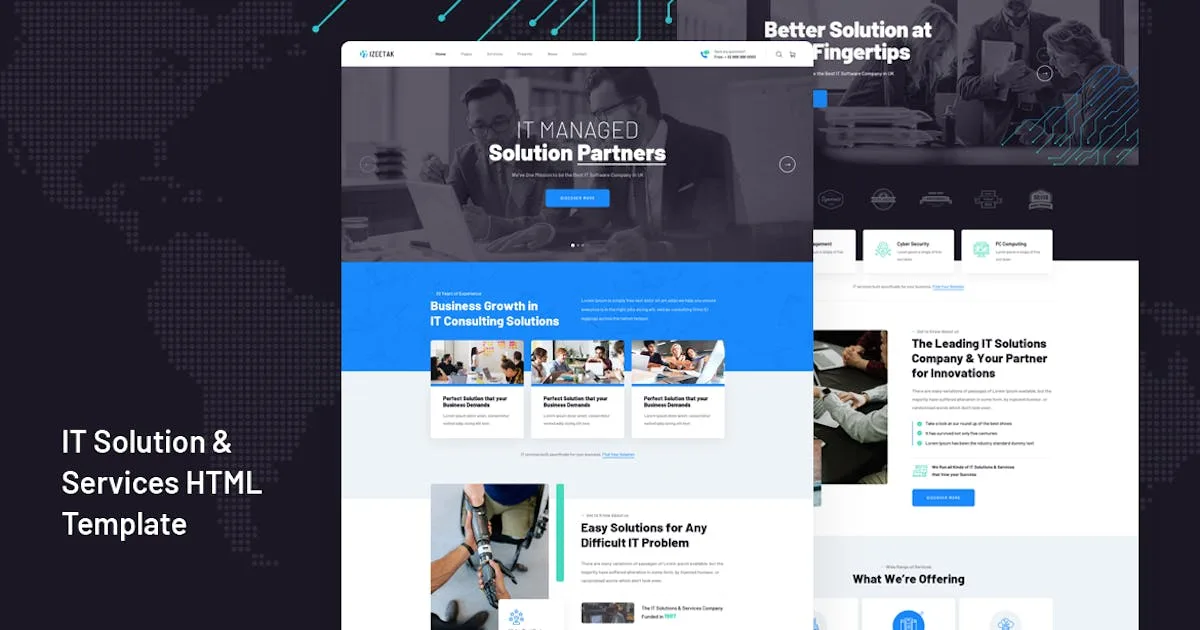 Izeetak - IT Solutions & Services HTML Template