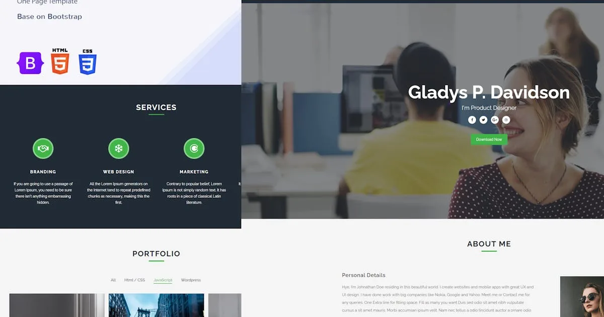 Mannat - Responsive One Page Personal Templat