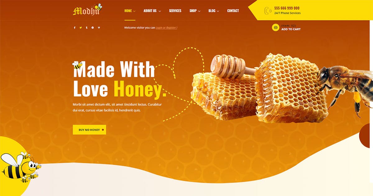Modhu - Beekeeping and Honey HTML Template