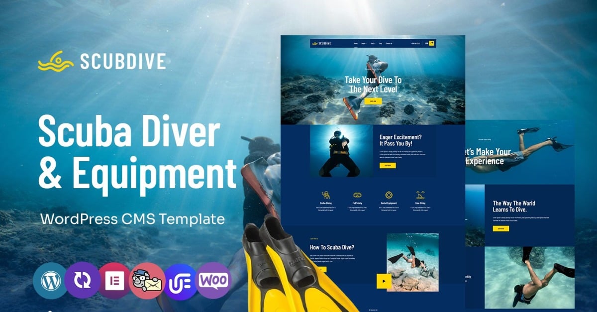 Scubdive - Scuba Diving and Equipment Multipurpose WordPress Elementor Theme