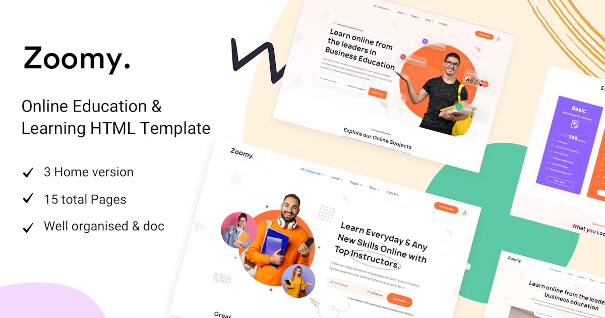 Zoomy - education HTML Template
